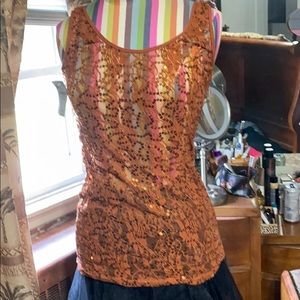 Buckle sequin tank